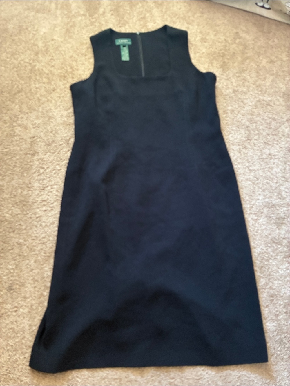 Lauren Ralph Lauren Navy Blue Sleeveless Square Neck Shift Dress
Size 12